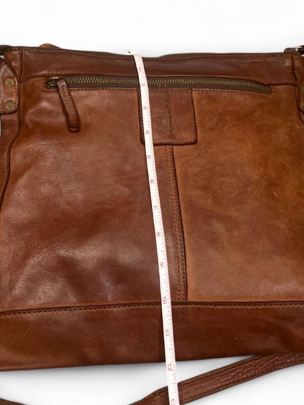 Leather Crossbody Shoulder Bag Brown Luxury Adjustable Purse Cowhide Harbour2nd - Picture 7 of 8